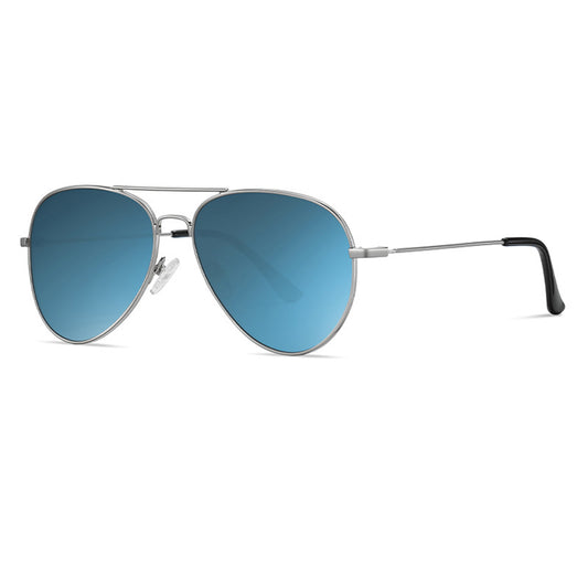 Unisex-Sonnenbrille Techsuit 3025, UV-Schutz, Silber Blau