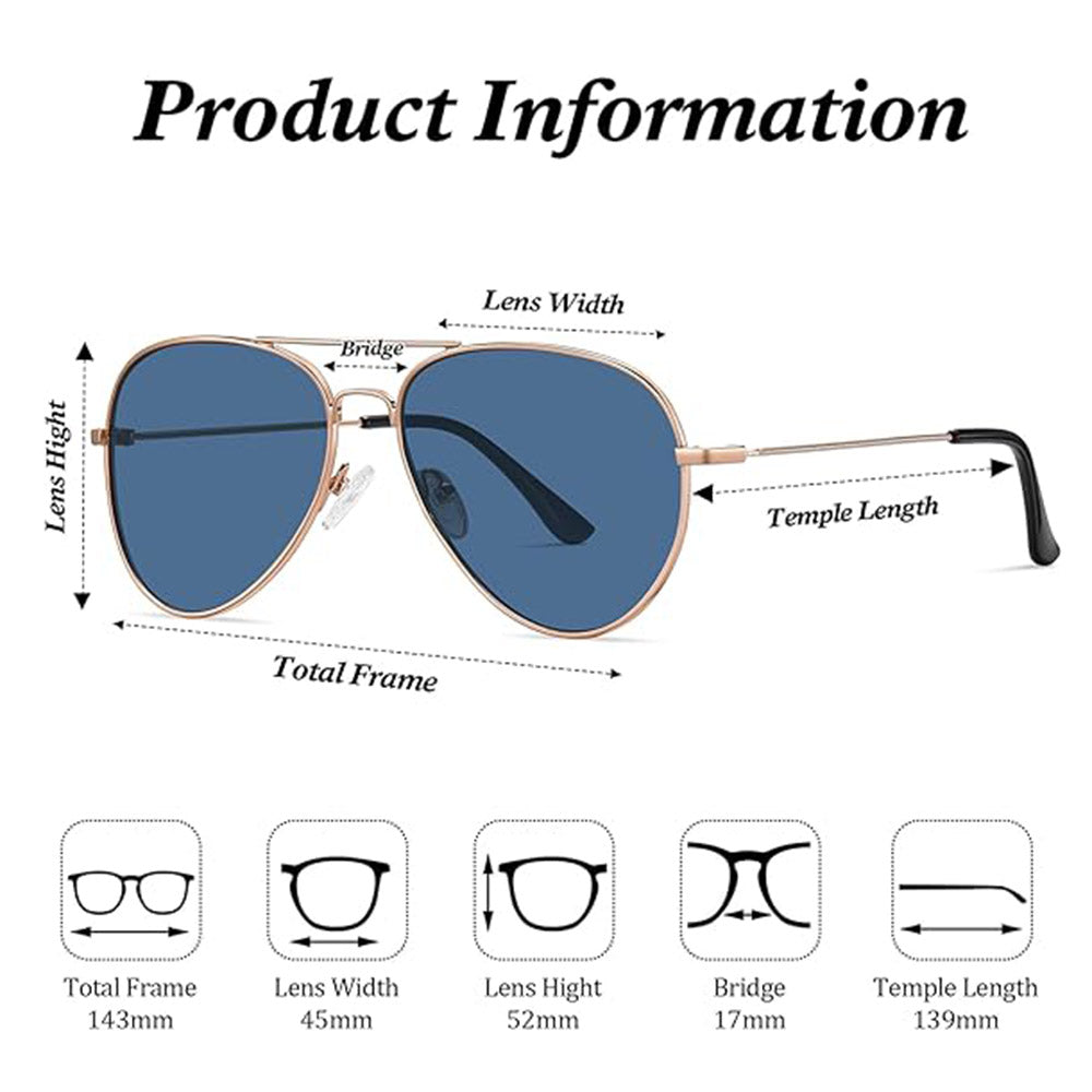 Unisex Sonnenbrille Techsuit 3025, UV-Schutz, Gold Rosa Blau