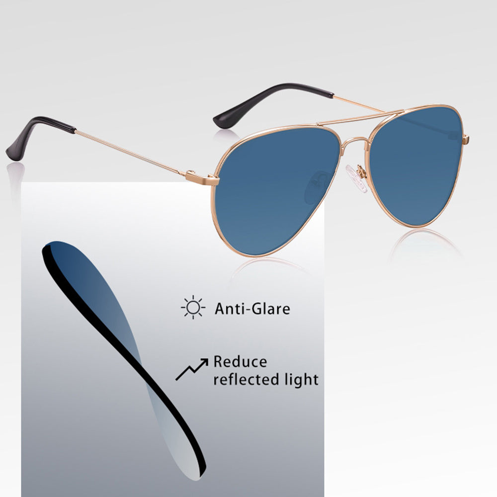 Unisex Sonnenbrille Techsuit 3025, UV-Schutz, Gold Rosa Blau