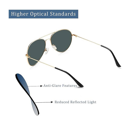 Unisex-Sonnenbrille Techsuit 3025, UV-Schutz, Gold-Grün