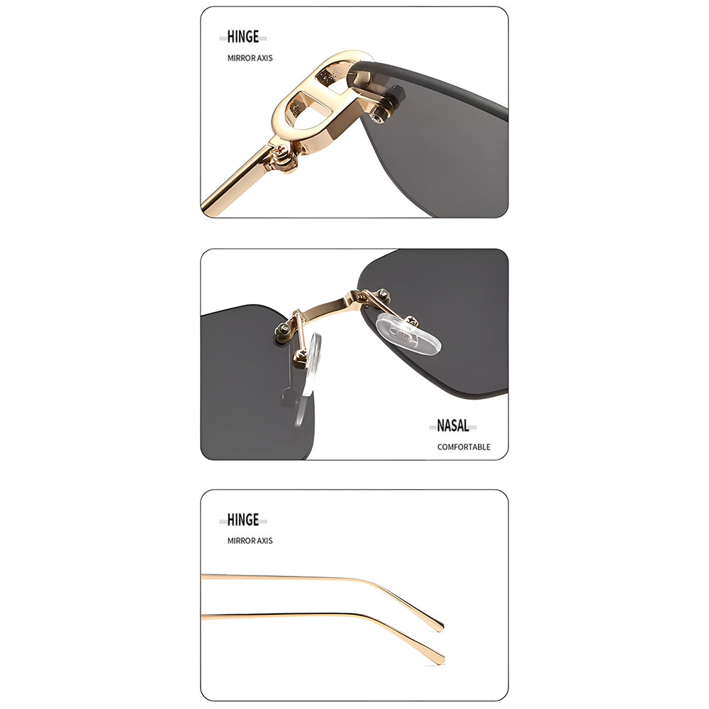 Unisex Techsuit S098 Sonnenbrille, Schwarz-Gold