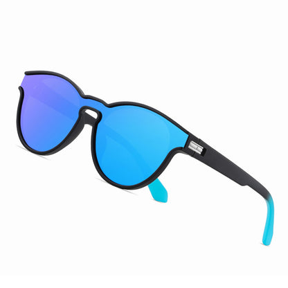 Unisex Techsuit TR7545 Sunglasses, Polarized, UV Protection, Black Blue Green