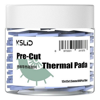 Wärmeleitpad KSLid P100, 12mm x 12mm x 1,5mm, Set 100 Stück