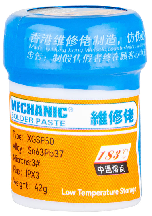 Mechanic XGSP50 Solder Paste, Melting Point 183 Degrees