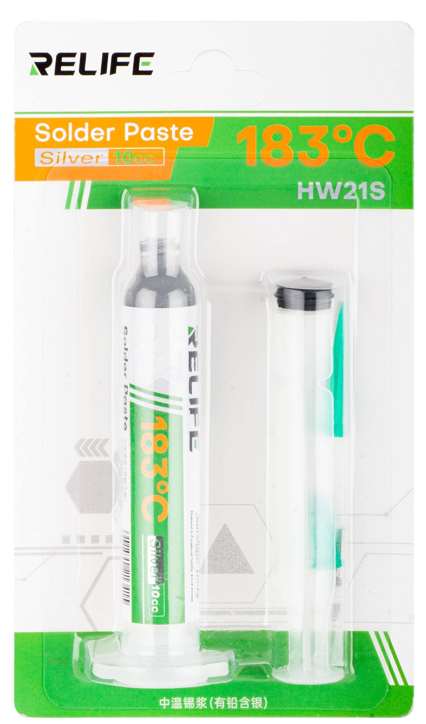 Flussmittelpaste Relife HW21S, Spritzen-Typ, Schmelzpunkt 183 Grad