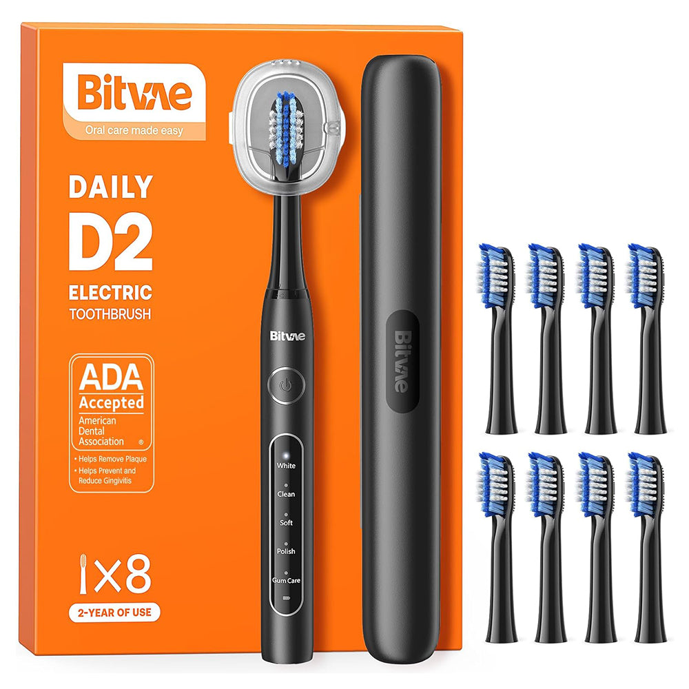 Elektrische Zahnbürste Bitvae D2, Schwarz