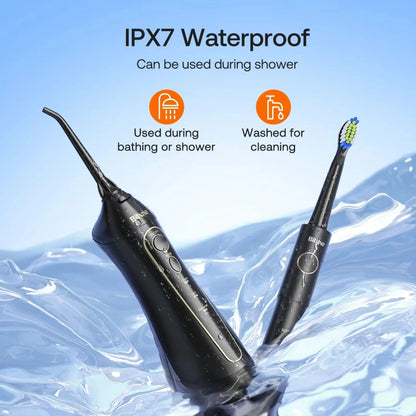 Elektrische Zahnbürste und Munddusche Bitvae E11 + F5020E, Schwarz