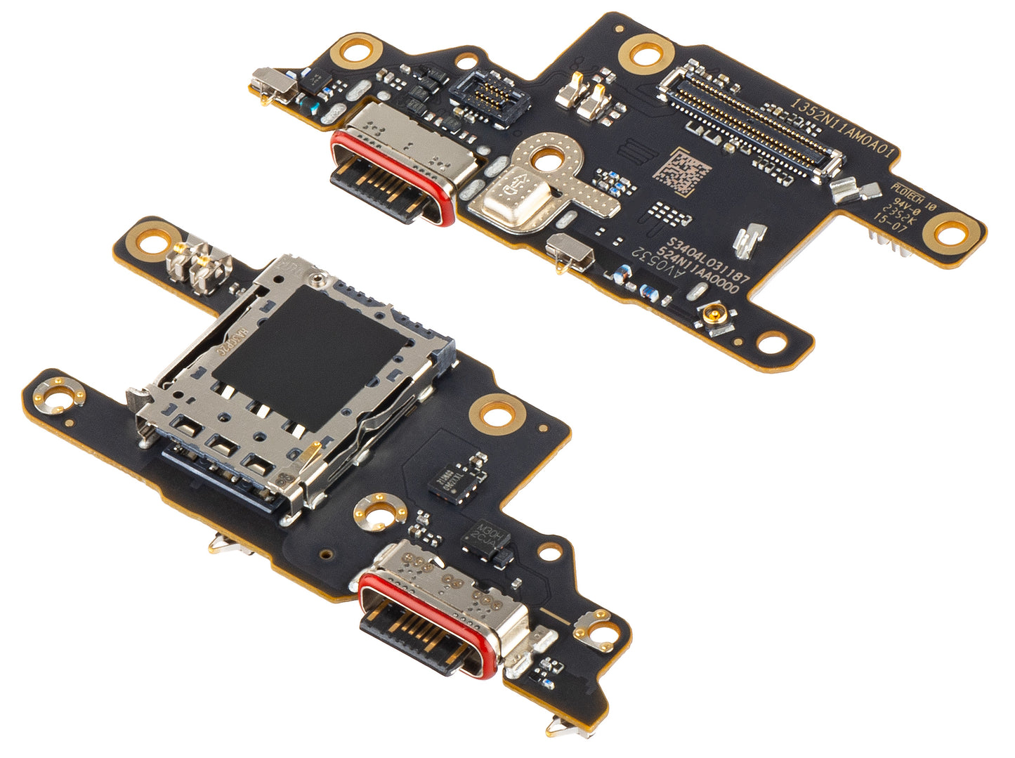 Board with Charging Connector - Microphone - SIM Reader Module Xiaomi Poco X6 Pro, Service Pack 560004N11A00 