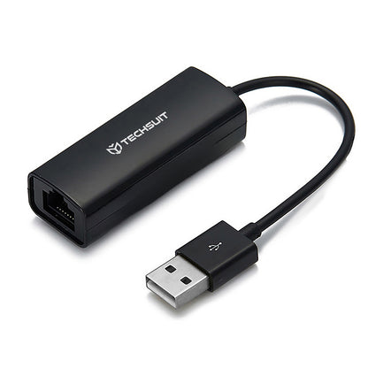 Netzwerkkarte Techsuit AC19, RJ45, USB, Schwarz