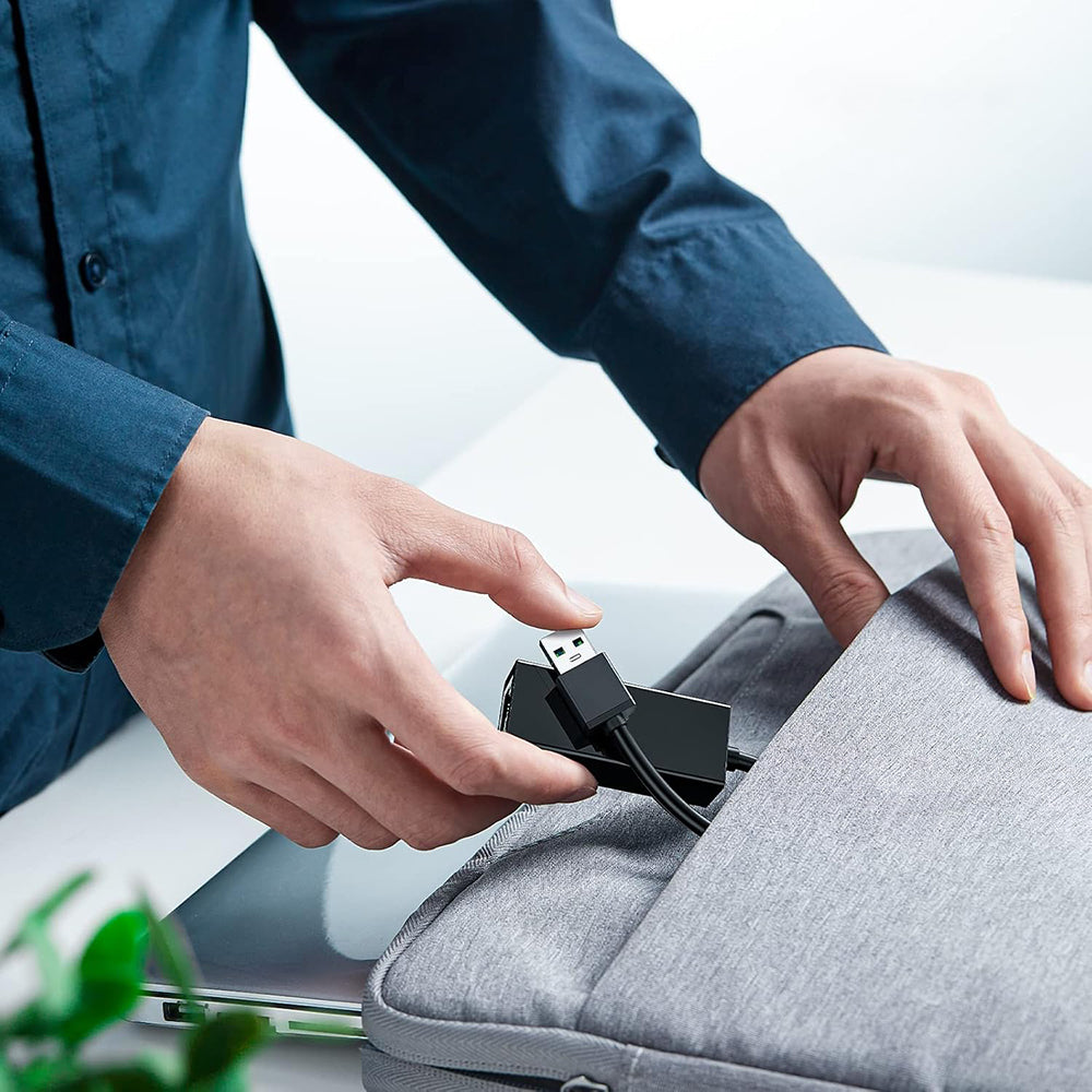 Netzwerkkarte Techsuit AC19, RJ45, USB, Schwarz