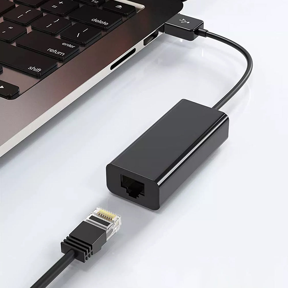 Netzwerkkarte Techsuit AC19, RJ45, USB, Schwarz