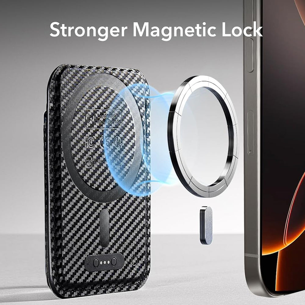 Magsafe Wallet, ESR, Classic Geo Carbon, Black