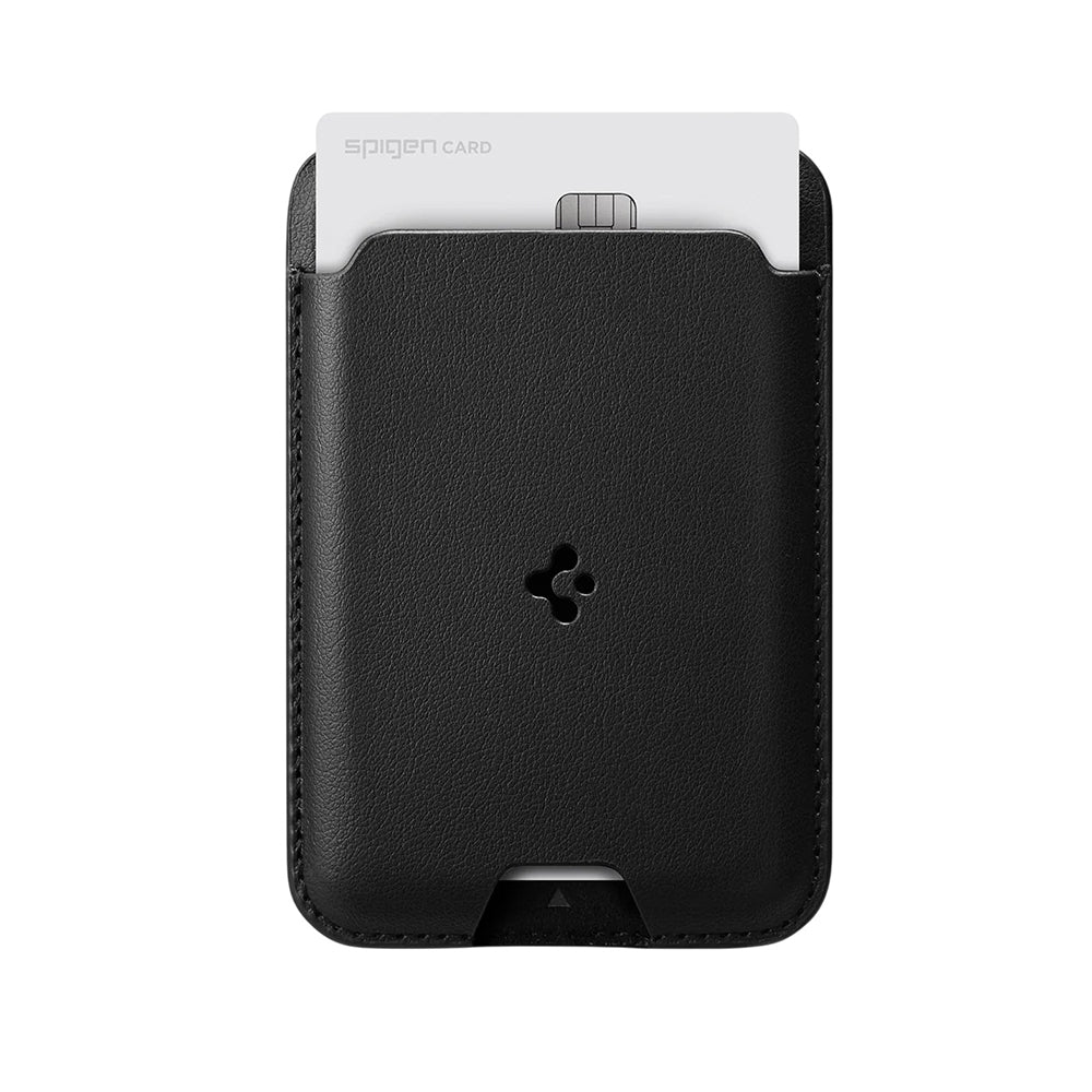 MagSafe Geldbörse, Spigen, Valentinus MagFit 2 Karten, Schwarz AMP02284