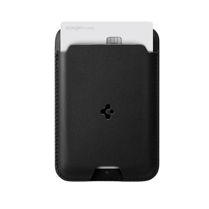 MagSafe Geldbörse, Spigen, Valentinus MagFit 2 Karten, Schwarz AMP02284
