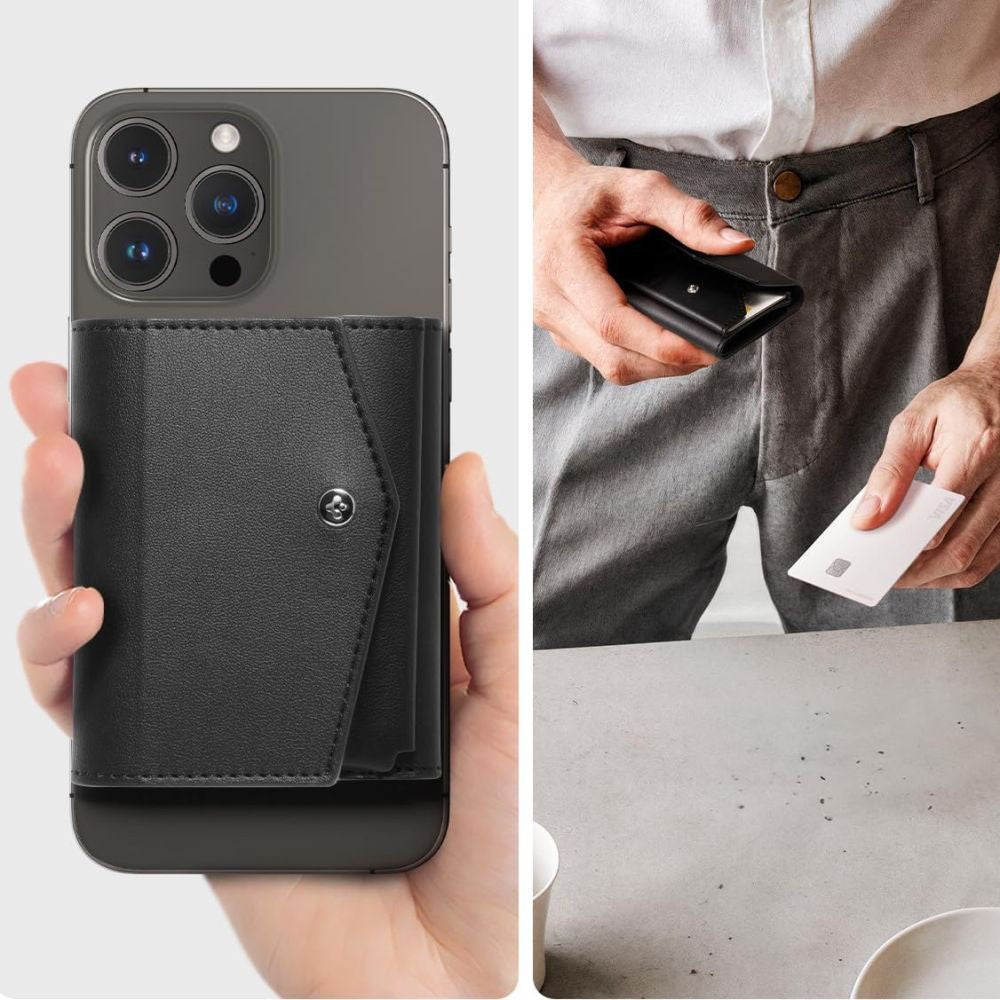 Magsafe Wallet, Spigen, Valentinus Pro, Black