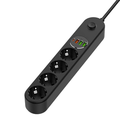 Verlängerungskabel ColorWay, 4 x Schuko, Schwarz