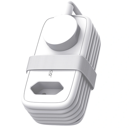 Orico APP Extension Cord, 1 x Schuko - 1 x Socket - 2 x USB-A - 1 x USB-C, White Gray