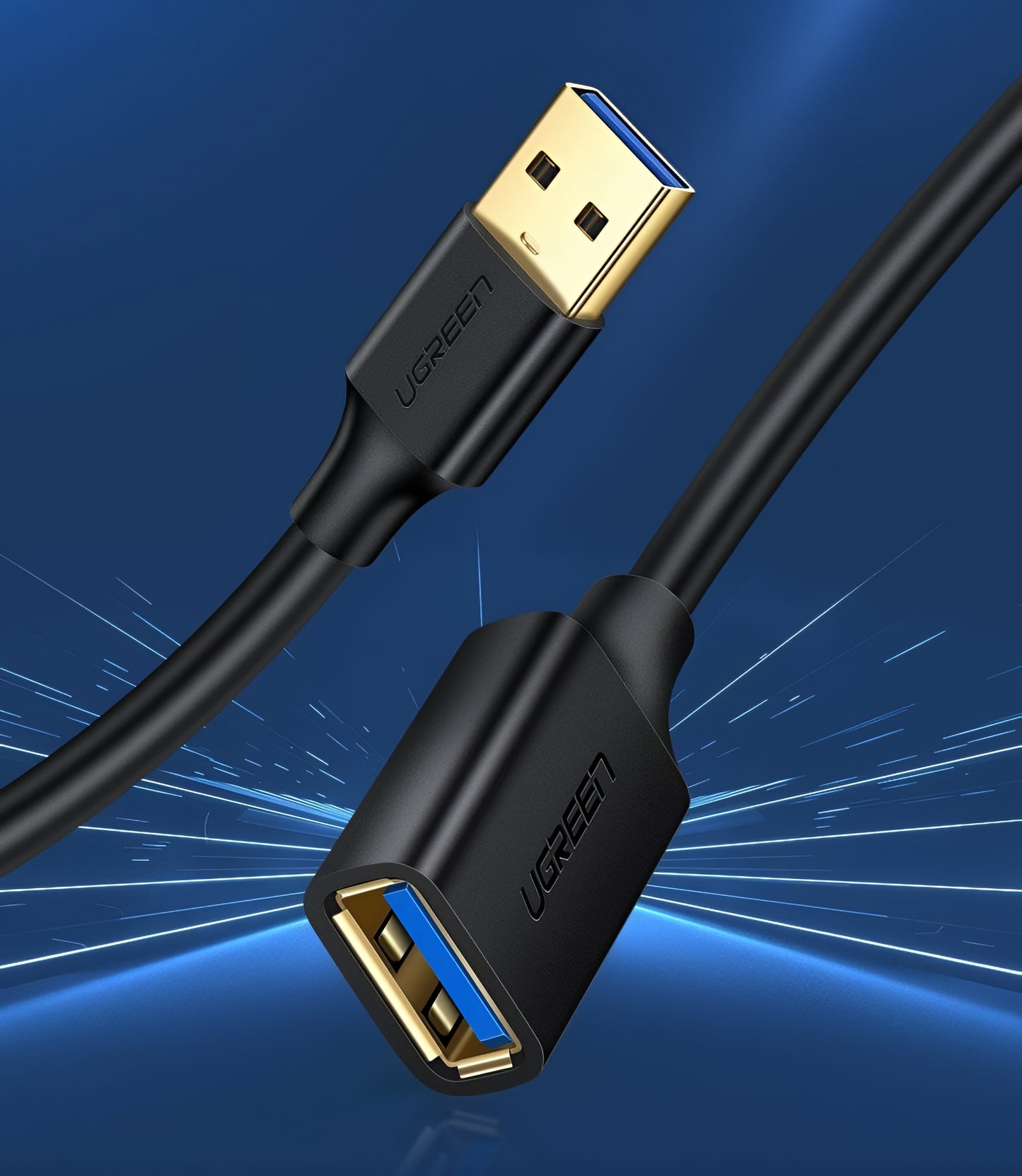 USB 3.0 Verlängerungskabel UGREEN US129, 2m, Schwarz