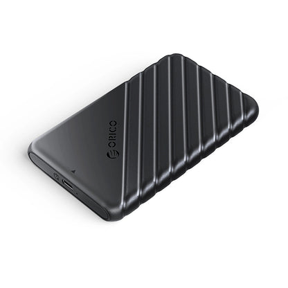 Orico 25PW1C-C3 Gehäuse für HDD / SSD SATA 2,5 Zoll, USB-C, Schwarz