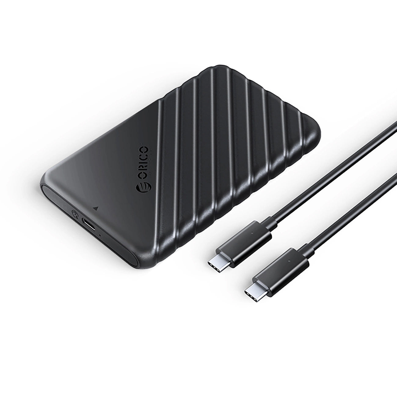 Orico 25PW1C-C3 Gehäuse für HDD / SSD SATA 2,5 Zoll, USB-C, Schwarz