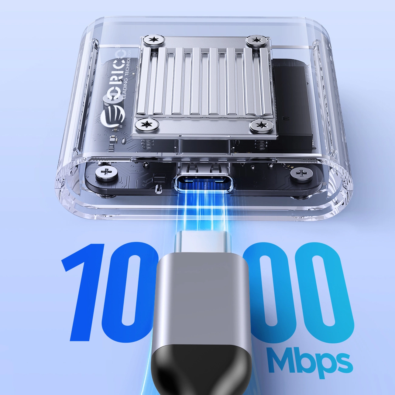 Orico TC20-M2-10G Rack for M.2 NVMe 2230 SSD, Transparent