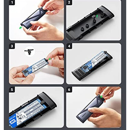 UGREEN CM400 (10902) Rack für M.2 NVMe SSD, Grau
