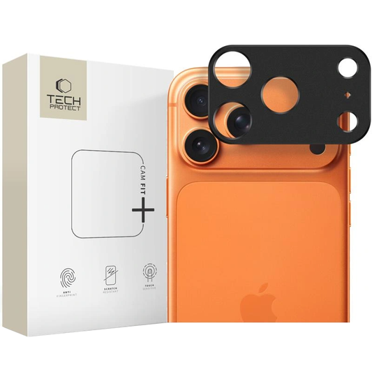 Schutzrahmen für die Rückkamera Tech-Protect Camalloy Fit+ für Apple iPhone 17 Pro Max, Aluminium, Schwarz