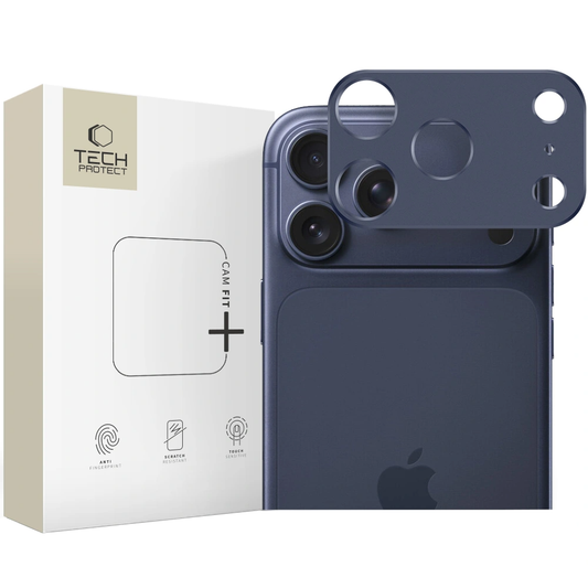 Schutzrahmen für die Rückkamera Tech-Protect Camalloy Fit+ für Apple iPhone 17 Pro, Aluminium, Marineblau