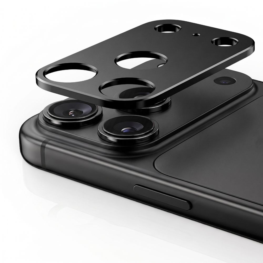 Tech-Protect Camalloy Fit+ Rückkamera-Schutzrahmen für Apple iPhone 18 Pro, Aluminium, Schwarz
