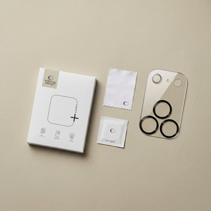 Tech-Protect Cam Fit+ Rückkamera-Schutzrahmen für Apple iPhone 18 Pro Max, gehärtetes Glas, transparent