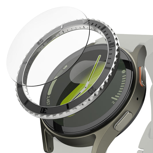 Ringke Premium Styling Schutzrahmen für Samsung Galaxy Watch7 44mm, Modell 3, Schwarz