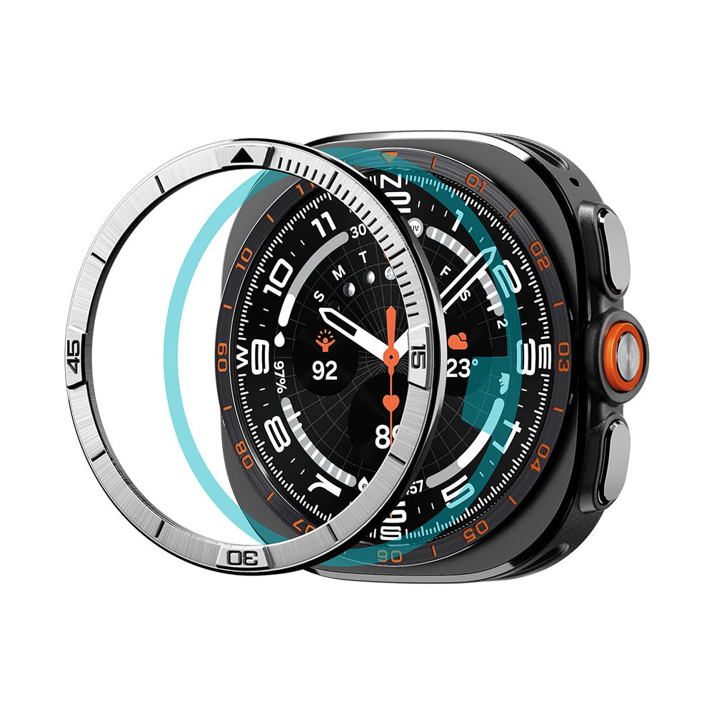 Spigen Tune Pilot Schutzrahmen für Samsung Galaxy Watch Ultra2, Silber ACS11616