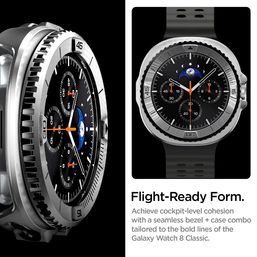 Schutzrahmen Spigen Tune Pro Pilot für Samsung Galaxy Watch8 Classic, Silber