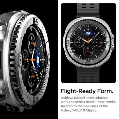 Schutzrahmen Spigen Tune Pro Pilot für Samsung Galaxy Watch8 Classic, Silber