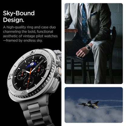 Schutzrahmen Spigen Tune Pro Pilot für Samsung Galaxy Watch8 Classic, Silber