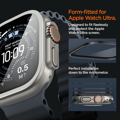 Spigen Tune with Glass Schutzrahmen für Apple Watch Ultra Series, Silber ACS11595