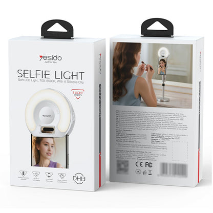 Selfie Light Yesido DH13, Universal, Weiß