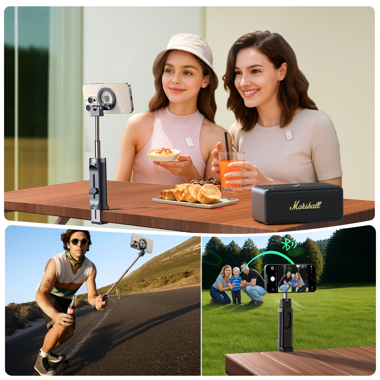Bluetooth Selfie Stick Joyroom JR-ZS509, Universal, Schwarz