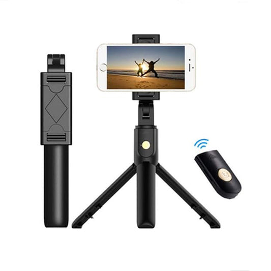 Selfie Stick Bluetooth Techsuit K07, Universal, Schwarz
