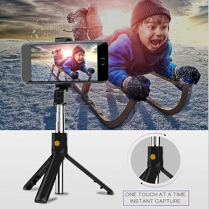 Selfie Stick Bluetooth Techsuit K07, Universal, Schwarz