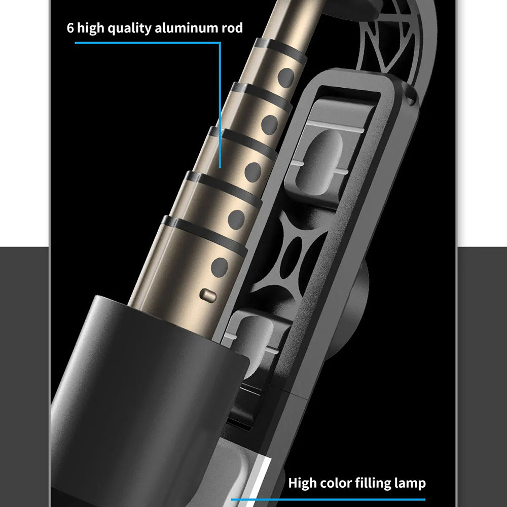 Selfie Stick Bluetooth Techsuit L10s, Universal, Schwarz