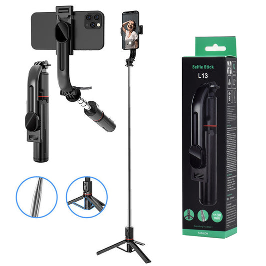 Selfie Stick Bluetooth Techsuit L13, Universal, Schwarz