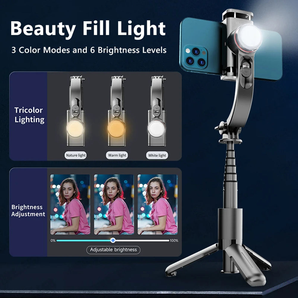 Selfie Stick Bluetooth Techsuit L18sMini, Universal, Black