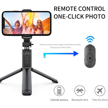 Selfie Stick Bluetooth Techsuit Q01, Universal, Schwarz