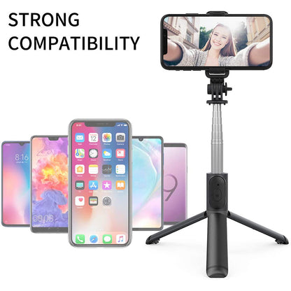 Selfie Stick Bluetooth Techsuit Q01, Universal, Schwarz