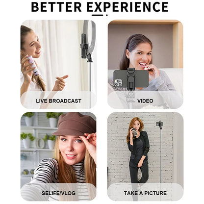 Selfie Stick Bluetooth Techsuit Q05, Universal, Schwarz