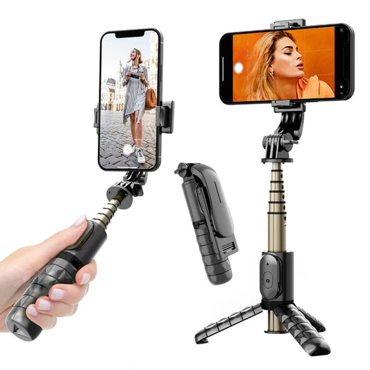 Selfie Stick Bluetooth Techsuit Q10, Universal, Schwarz