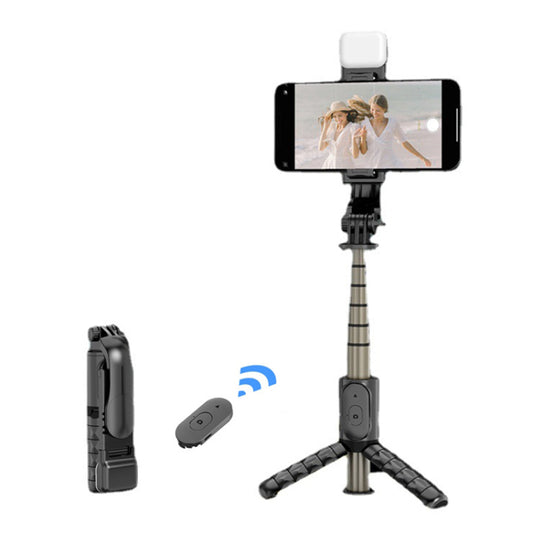 Selfie Stick Bluetooth Techsuit Q10s, Universal, Schwarz