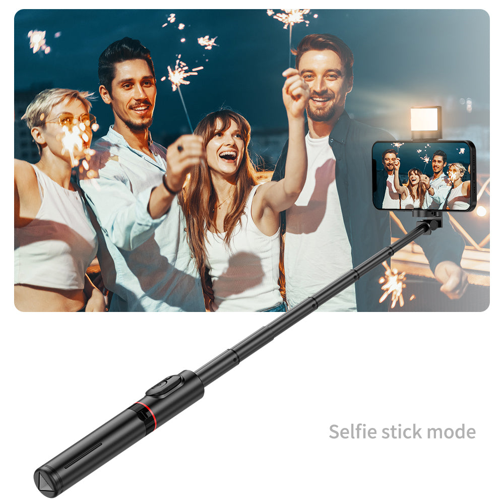Selfie Stick Bluetooth Techsuit Q12S, Universal, Schwarz