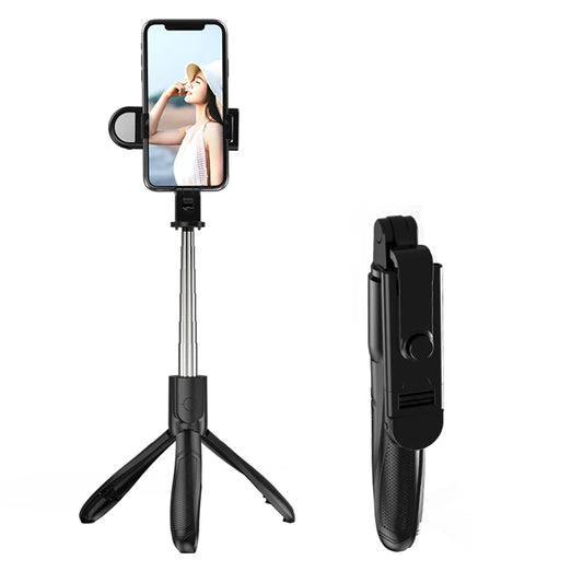 Selfie Stick Bluetooth Techsuit S01-S, Universal, Schwarz